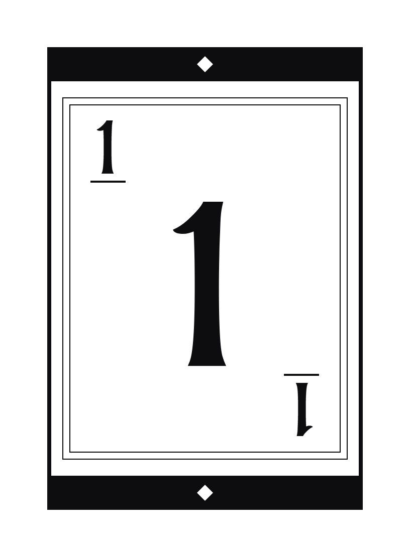 Card face: 1